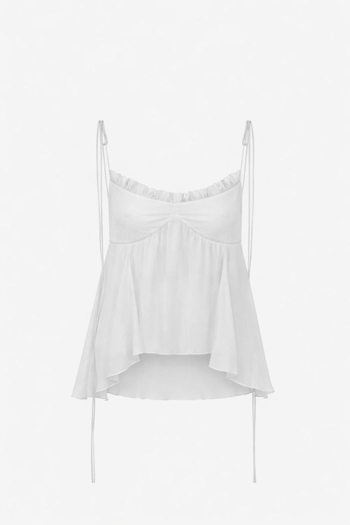 White Chiffon Cami Top