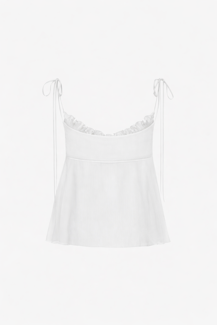 White Chiffon Cami Top