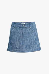 Navy A-Line Mini Skirt