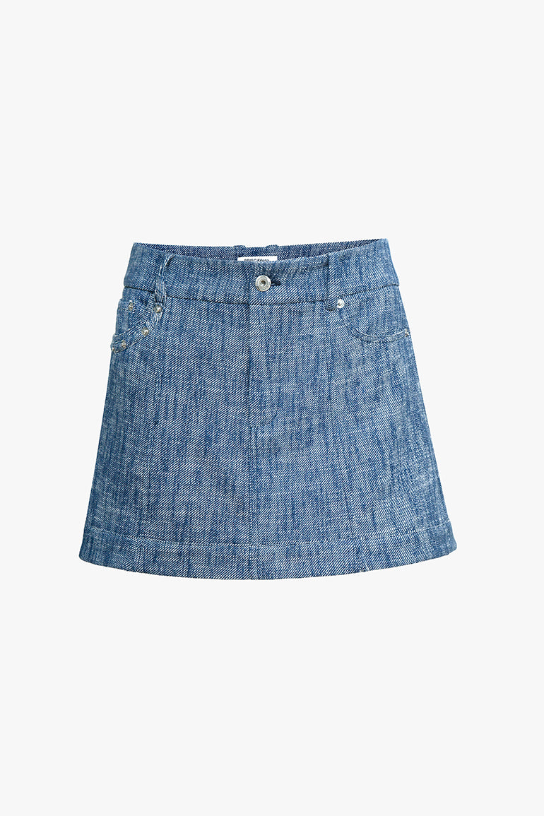 Navy A-Line Mini Skirt