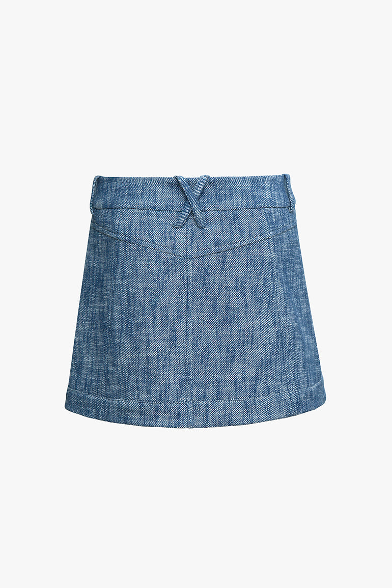 A-Line Mini Skirt in Navy | PRISCAVera