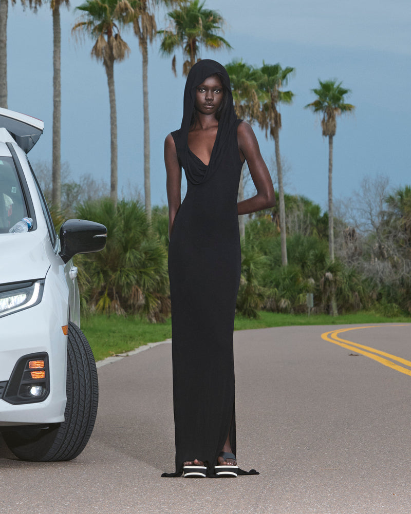 Hooded Maxi Dress L Hooded Maxi Dress L