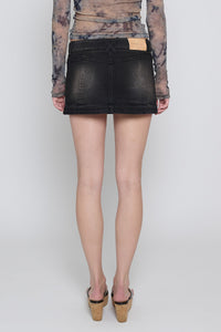 Black/Brown Mini Paneled Skirt