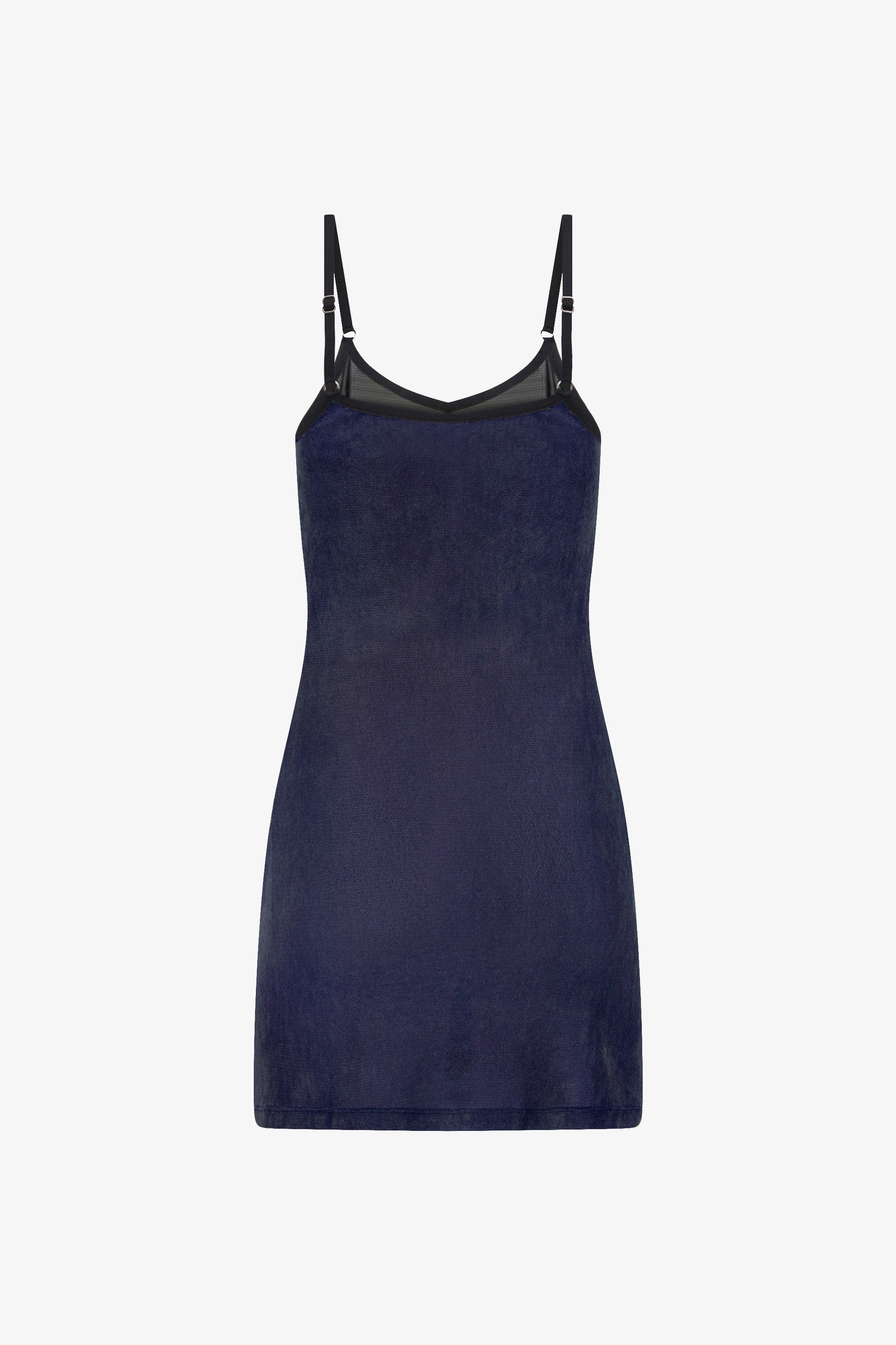 Navy V-Neck Studded Cami Dress – PRISCAVera