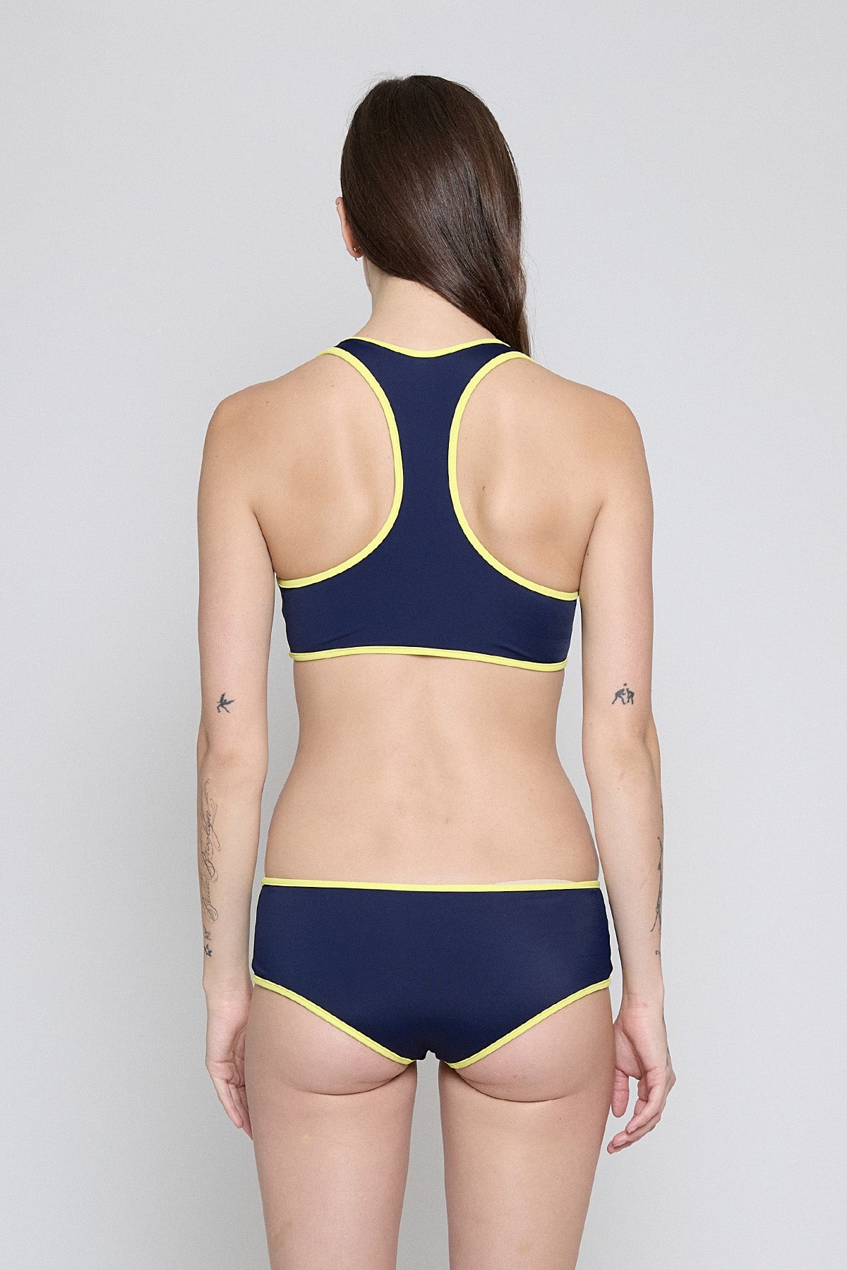 Navy Racerback Bikini Top