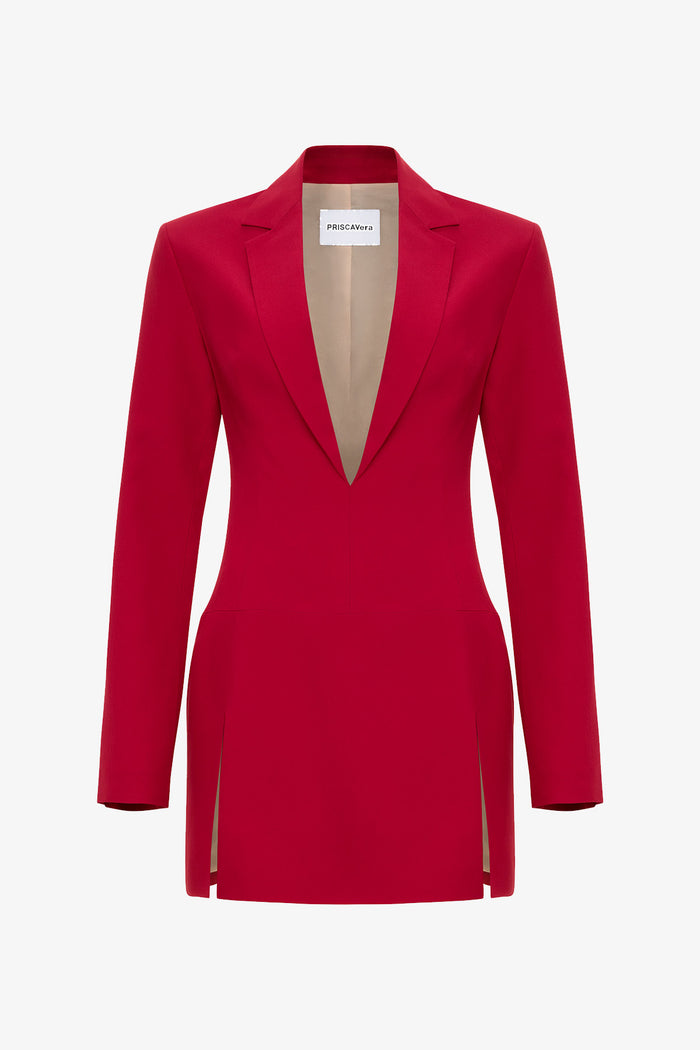 Scarlet Red Mini Jacket Dress