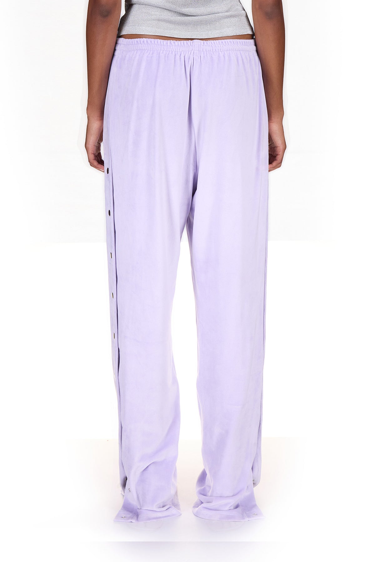 Lilac Velour Track Pants