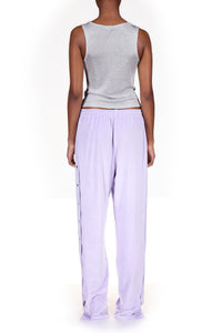 Lilac Velour Track Pants