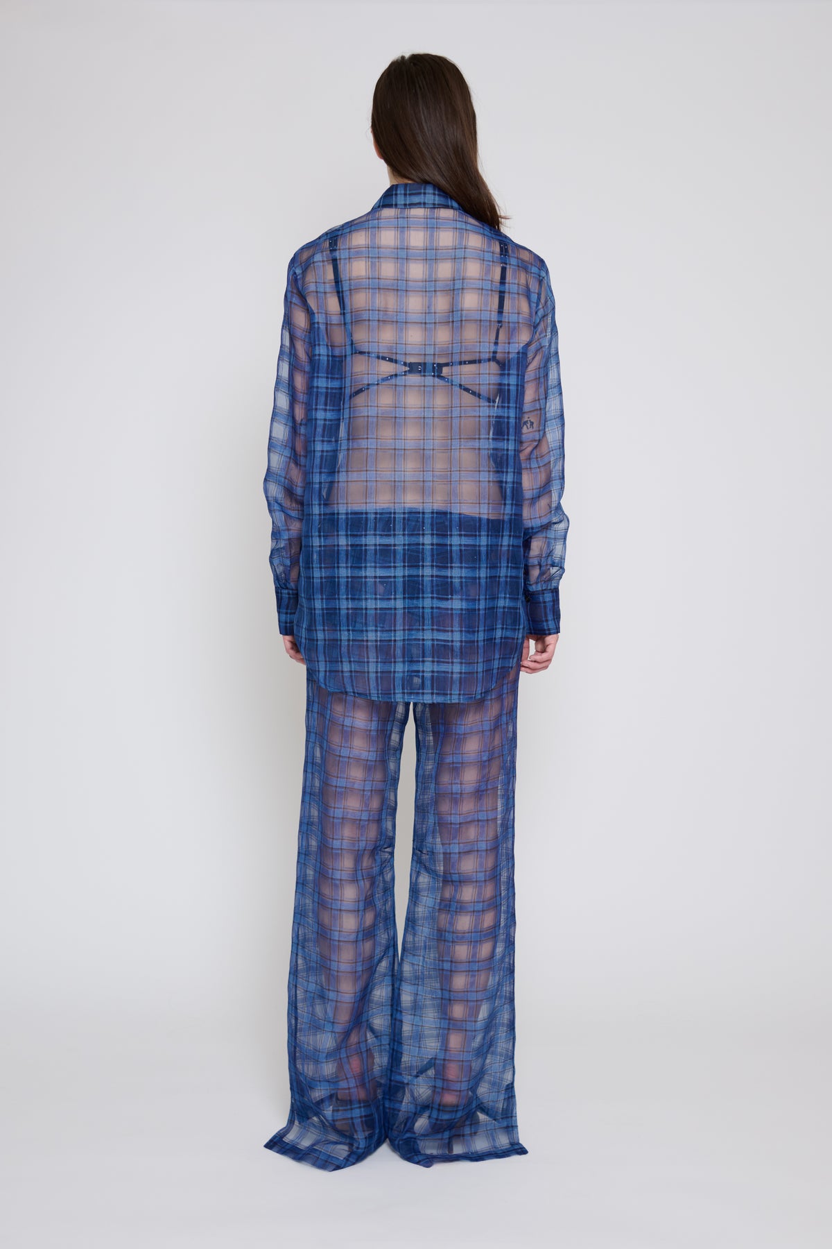 Indigo Plaid Relaxed Button Down
