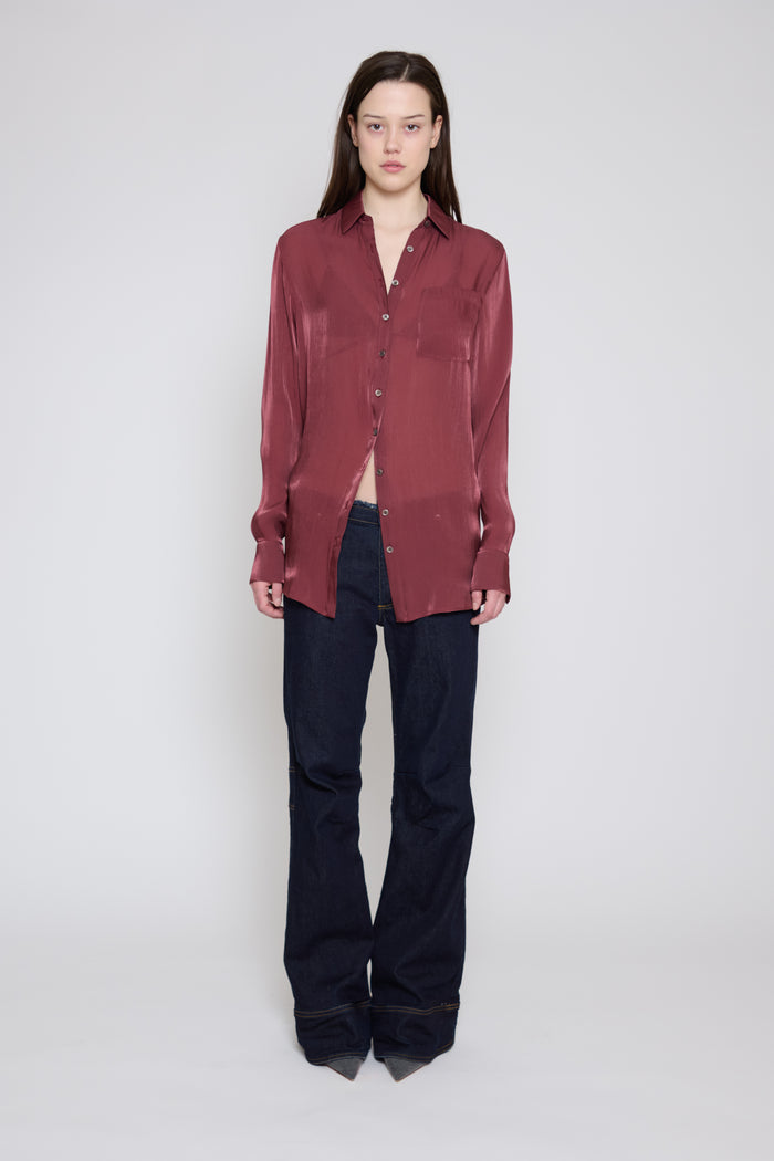 Wine Relaxed Button Down