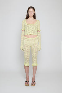 Citron Stretch Lace Corset Top