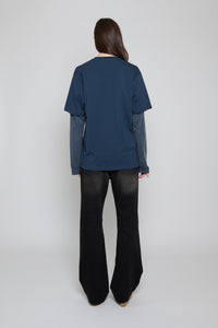 Navy/Navy Bedazzle Spider Long Sleeve Tee - Pre Order