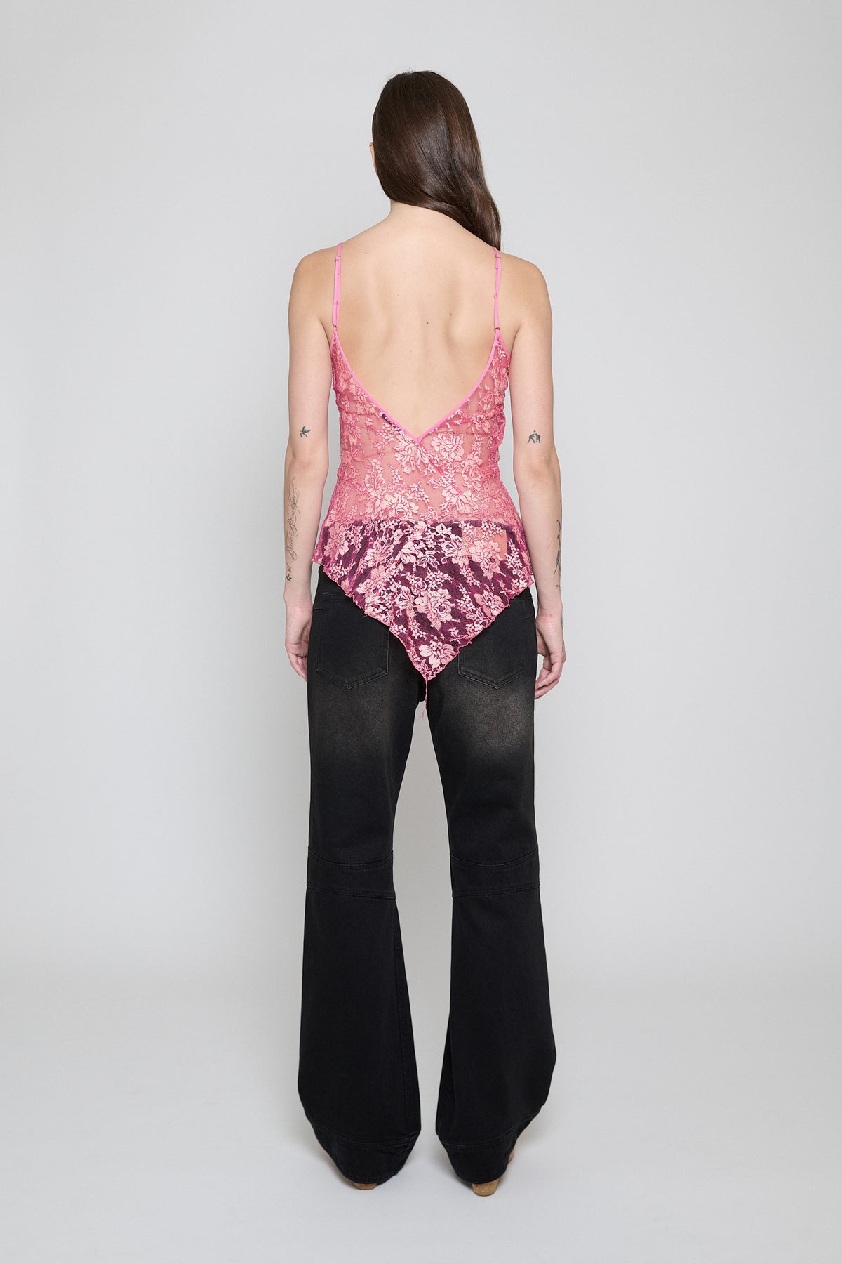 Fuchsia Lace Paneled Cami Top - Pre Order