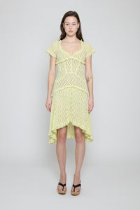 Citron Stretch Lace Midi Dress - Pre Order