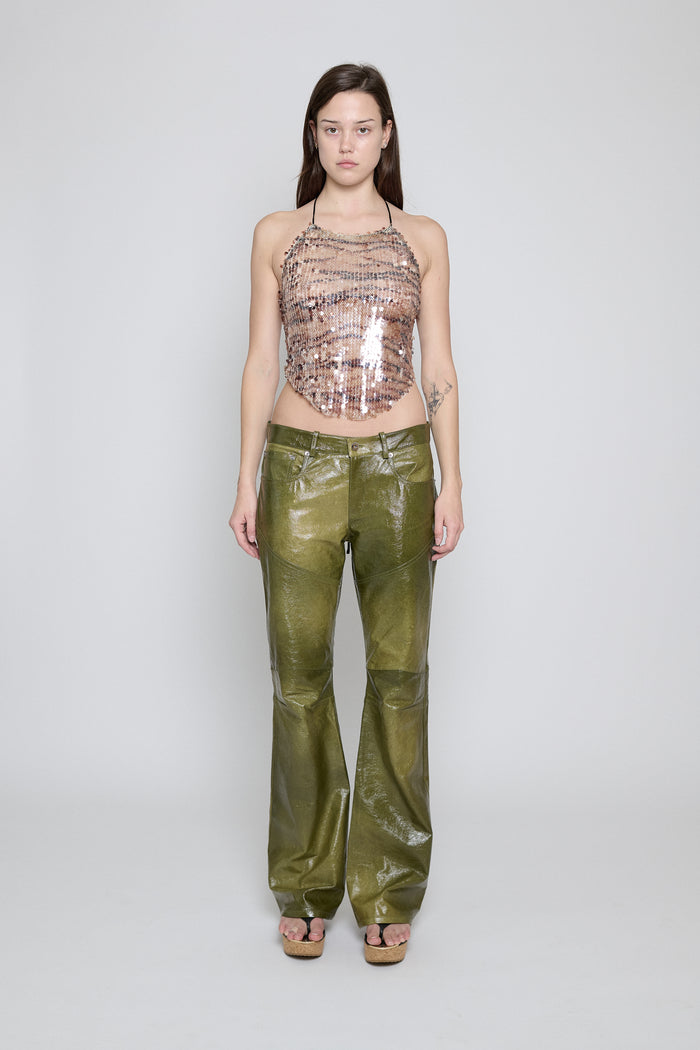 Tiger Sequin Halter Top - Pre Order