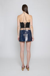 Black Sequin Halter Top