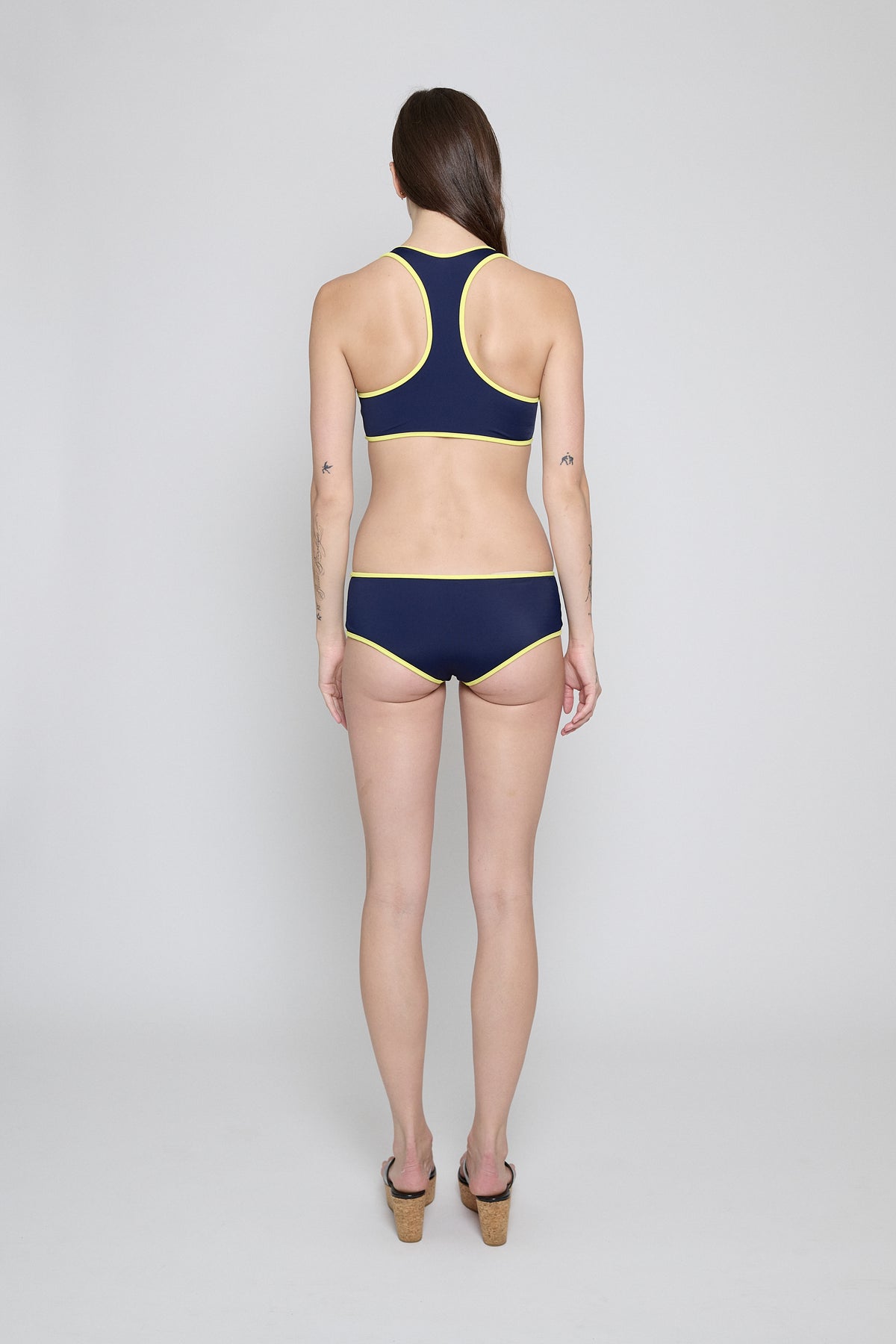 Navy Racerback Bikini Top