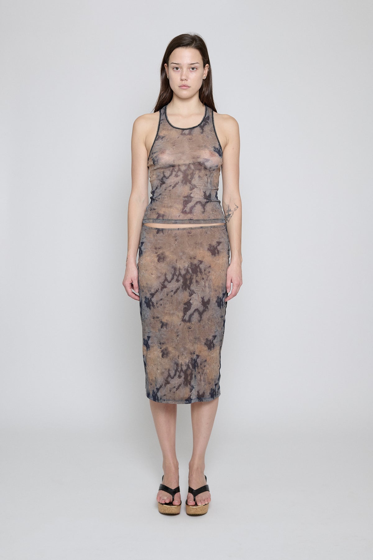 Dune Wash Mesh Slip Skirt