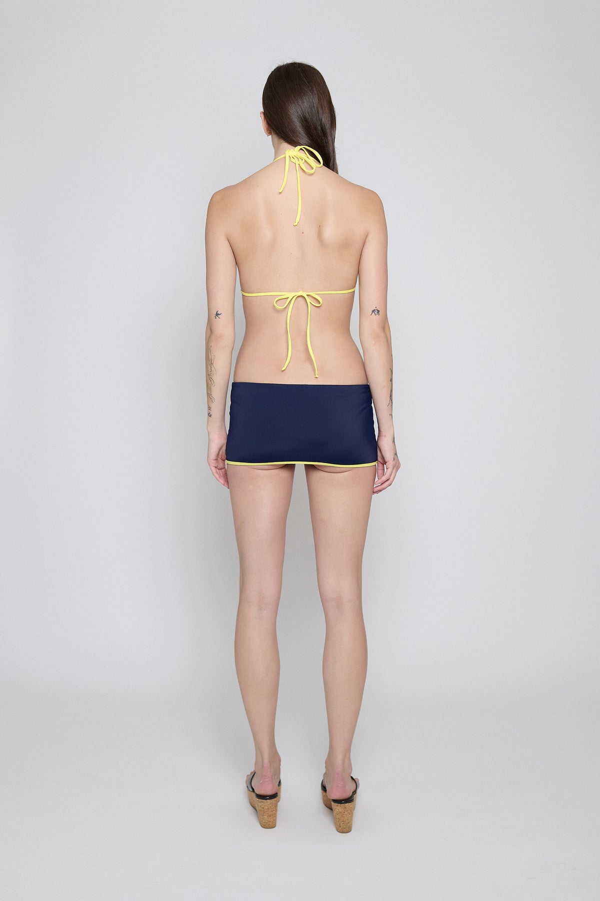 Navy Fold Over Bikini Bottom