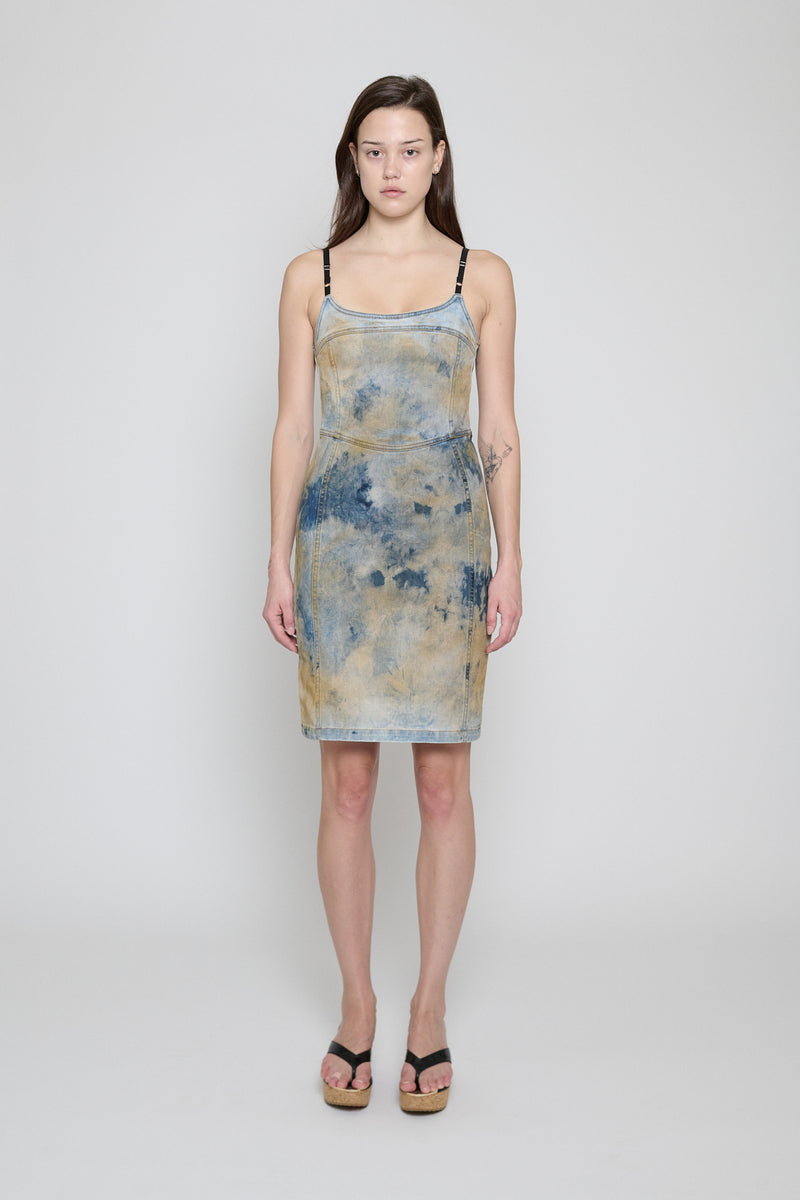 Dune Wash Denim Corset Dress – PRISCAVera