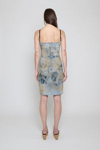 Dune Wash Denim Corset Dress