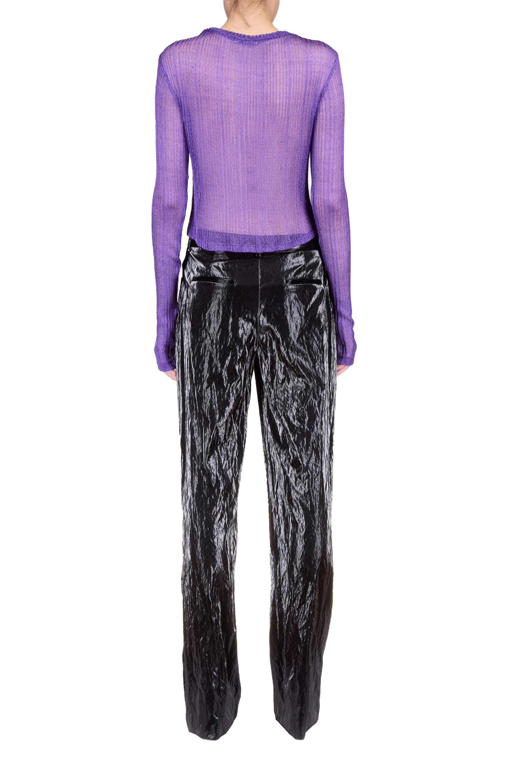 洋服通販 - 新作アイテムを Metallic Amethyst V-Neck PRISCAVera – Top Cropped トップス