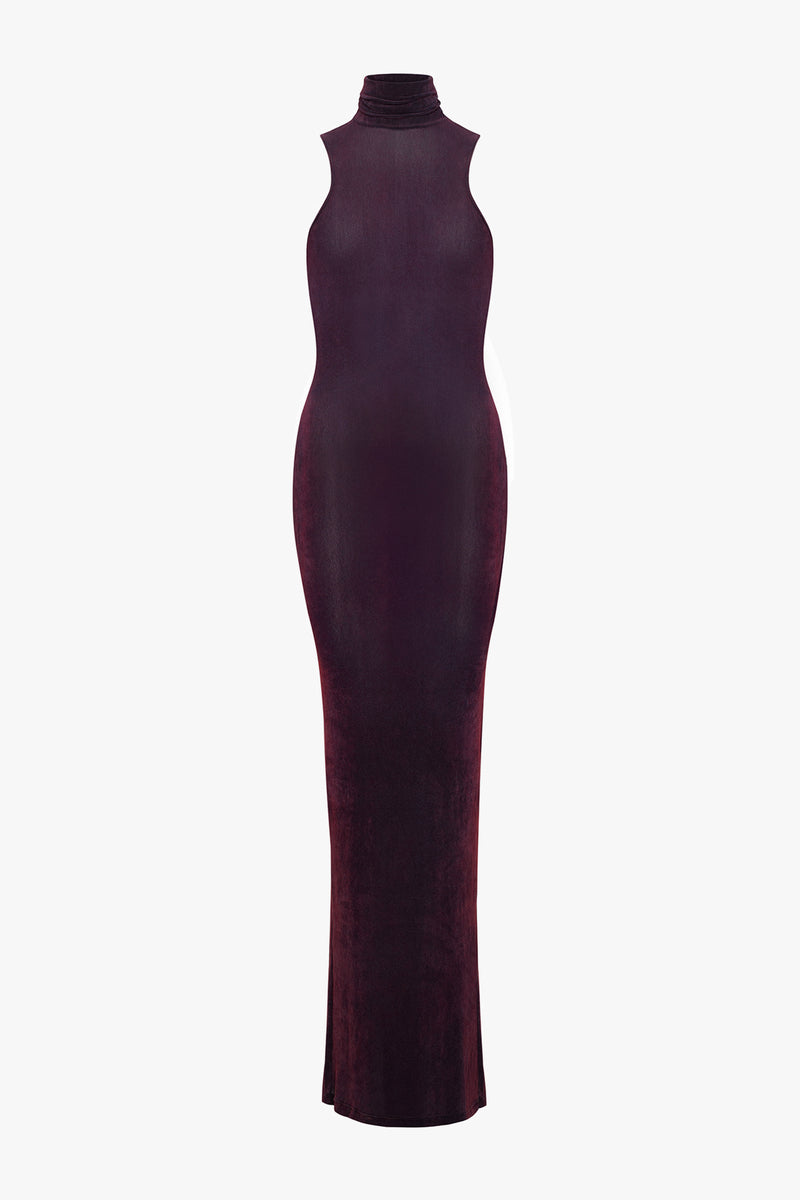 Sugar Plum Turtleneck Maxi Dress