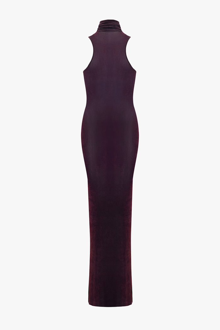 Sugar Plum Turtleneck Maxi Dress