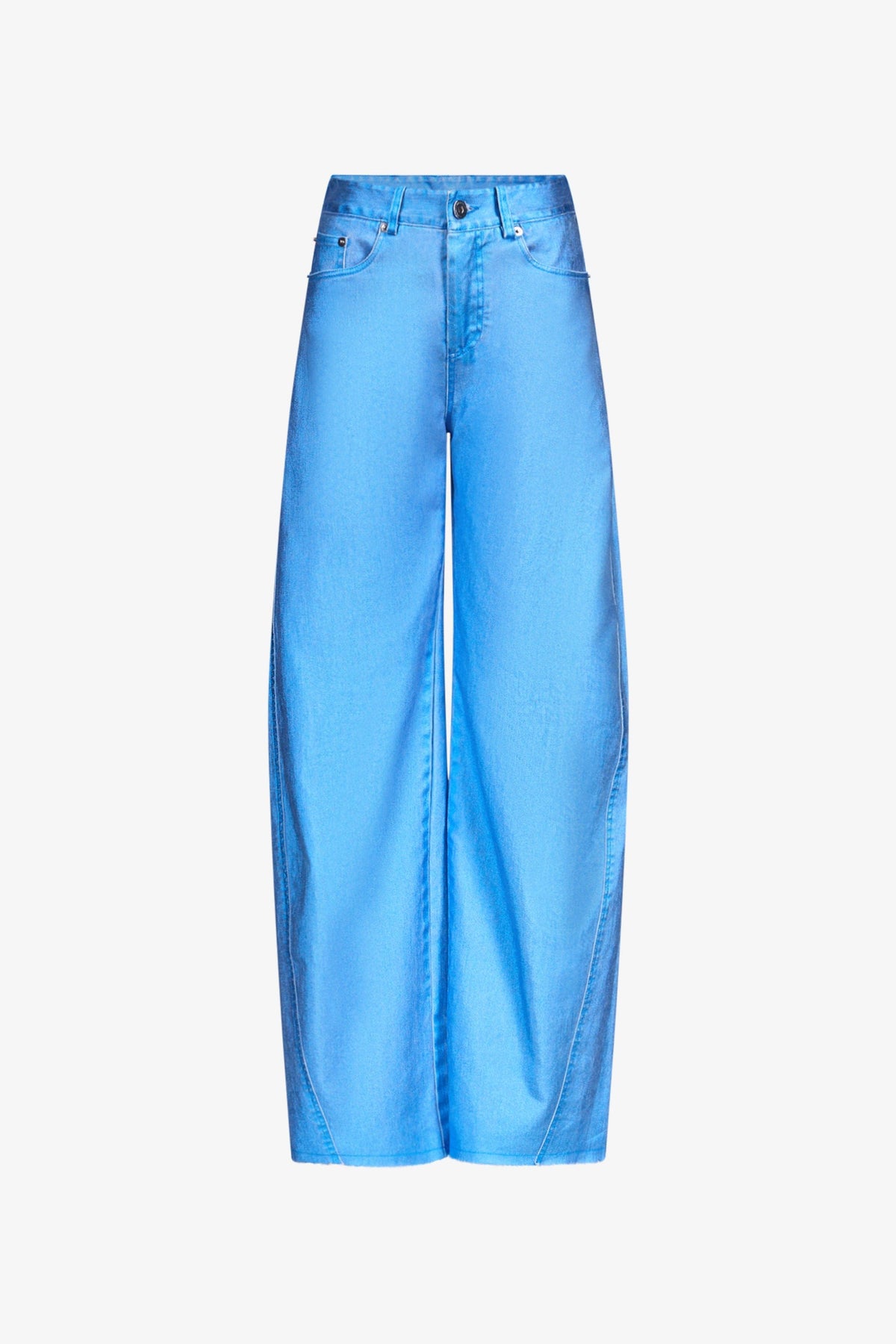 Metallic Blue Cocoon Jeans