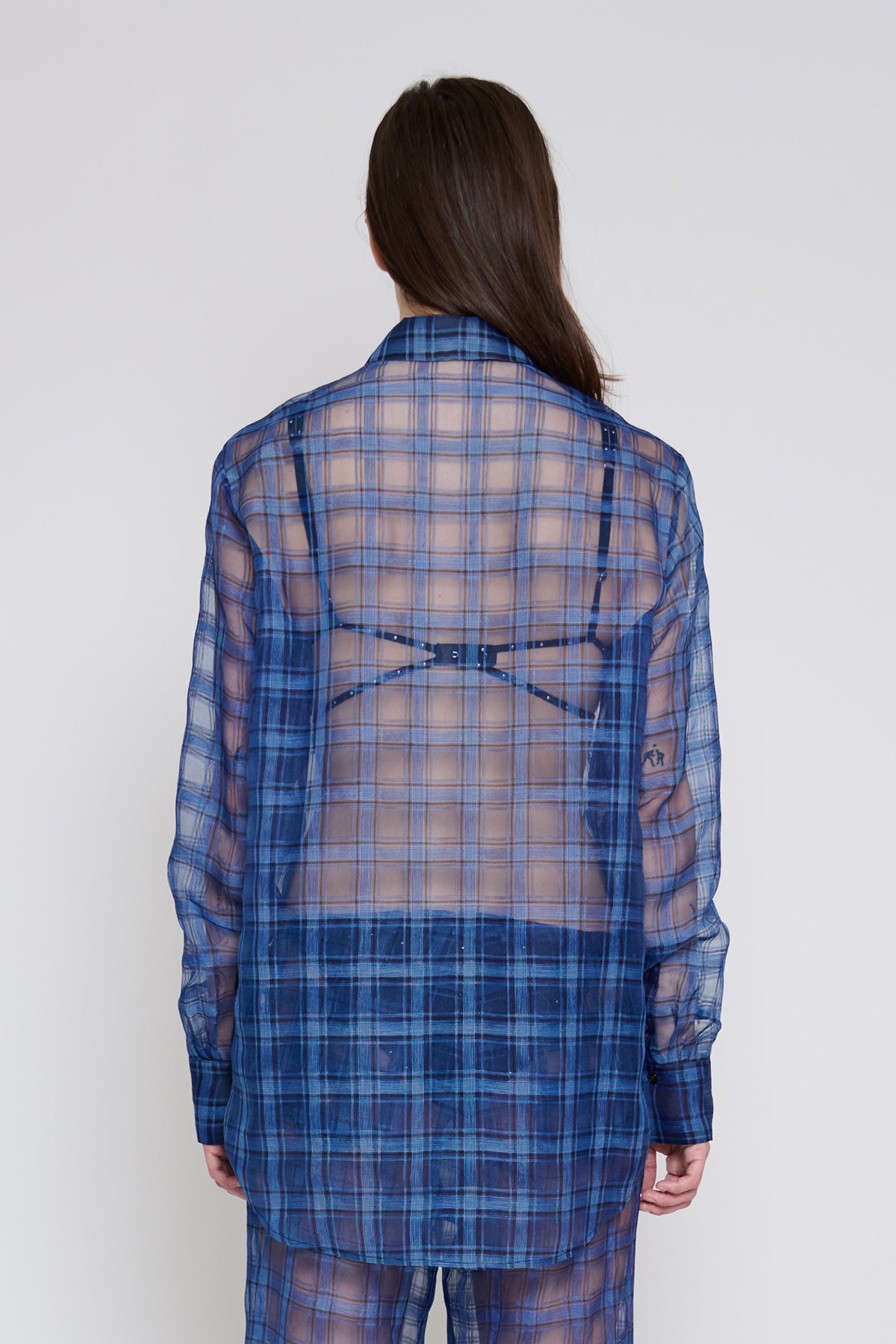 Indigo Plaid Relaxed Button Down