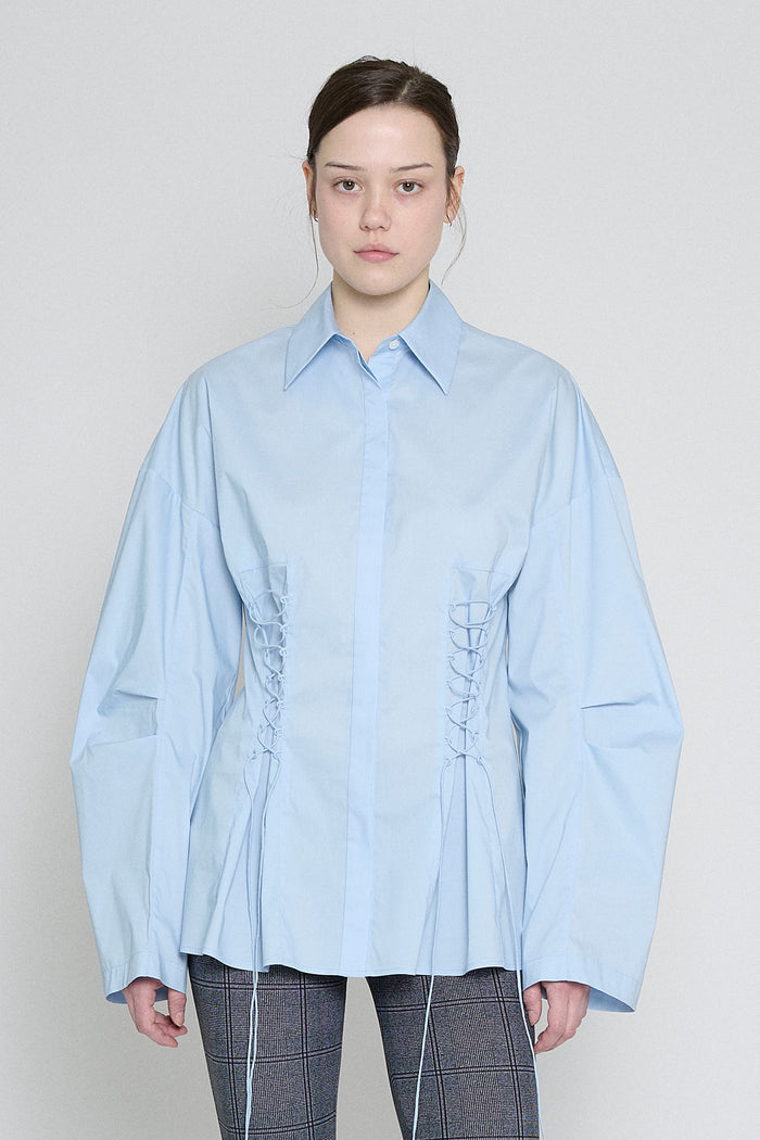 Classic Blue Laced Button Down