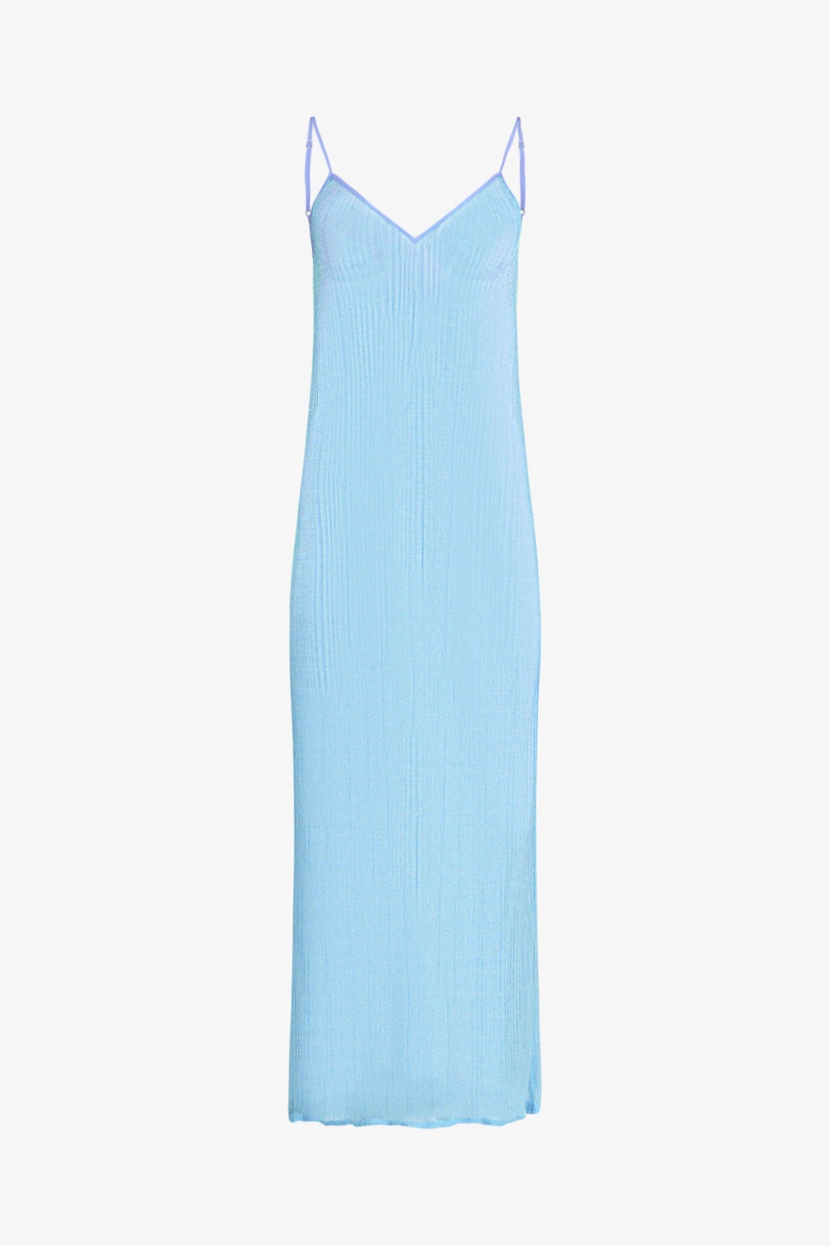 Aquamarine Metallic Midi Dress