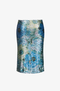 Silver Dew Sequin Midi Skirt *Pre-Order*