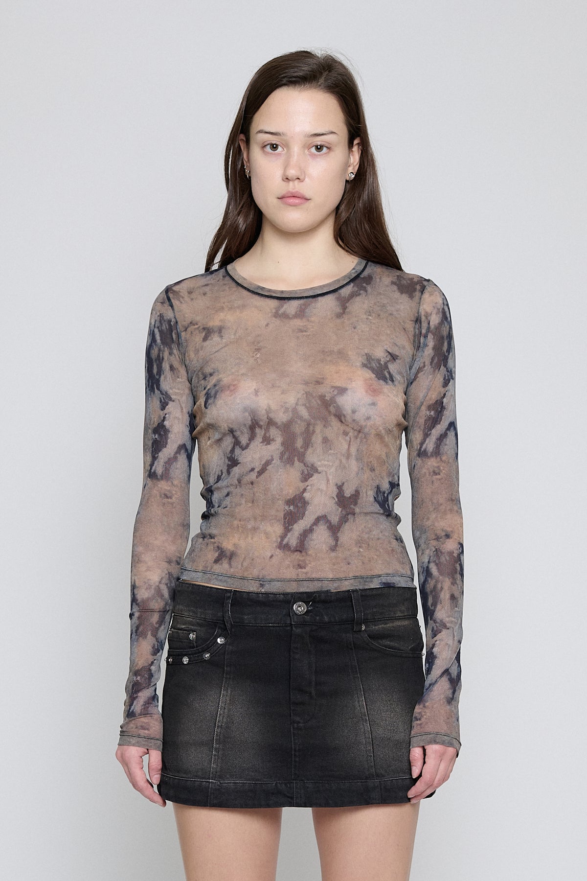 Dune Wash Mesh Long Sleeve Top