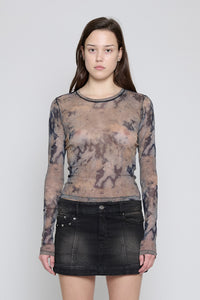 Dune Wash Mesh Long Sleeve Top