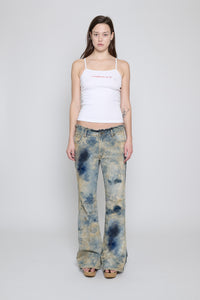 Dune Wash Low Rise Frayed Jeans