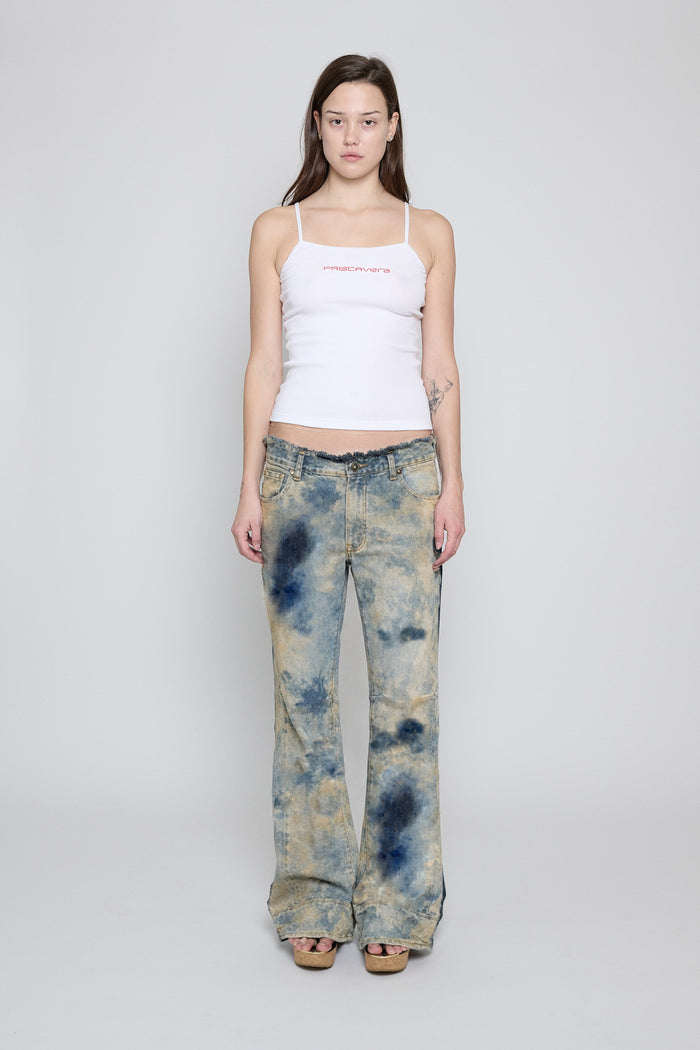 Dune Wash Low Rise Frayed Jeans