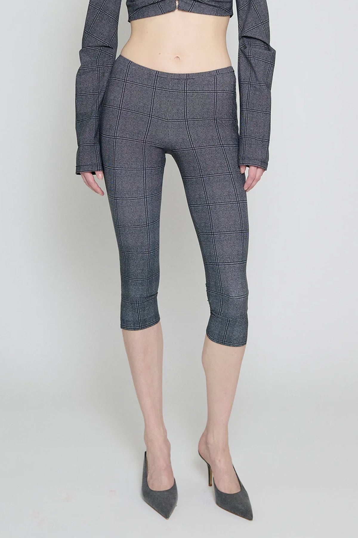 grey capri dress pants Cordora in Dark Crafted from a blend of polyester Stretch Cotton Capri Pant