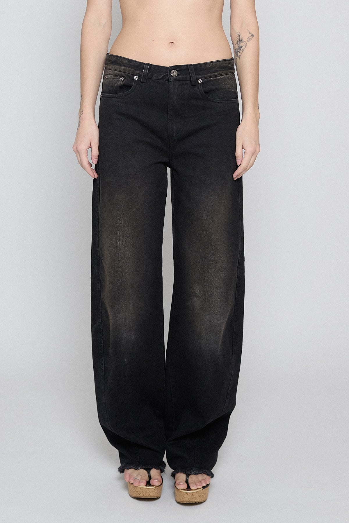 Black/Brown Cocoon Jeans