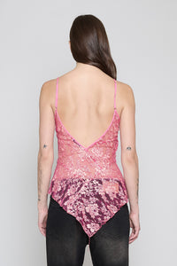 Fuchsia Lace Paneled Cami Top - Pre Order