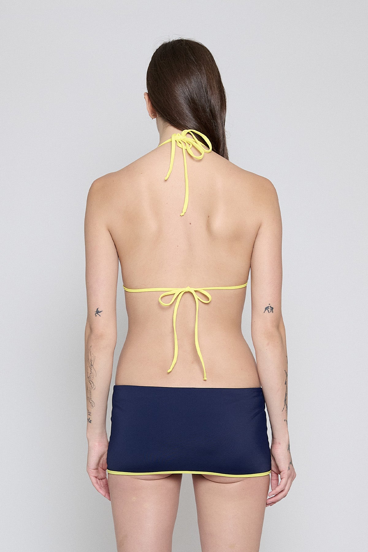 Navy Triangle Bikini Top