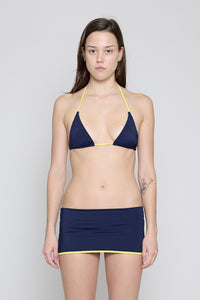 Navy Triangle Bikini Top