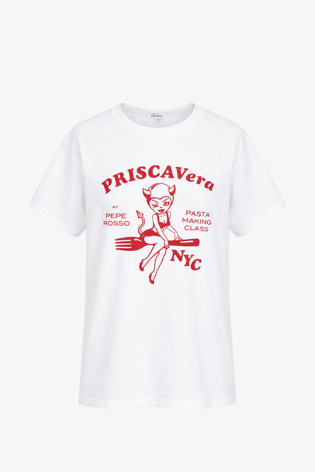 White Pepe Rosso x PRISCAVera T-Shirt