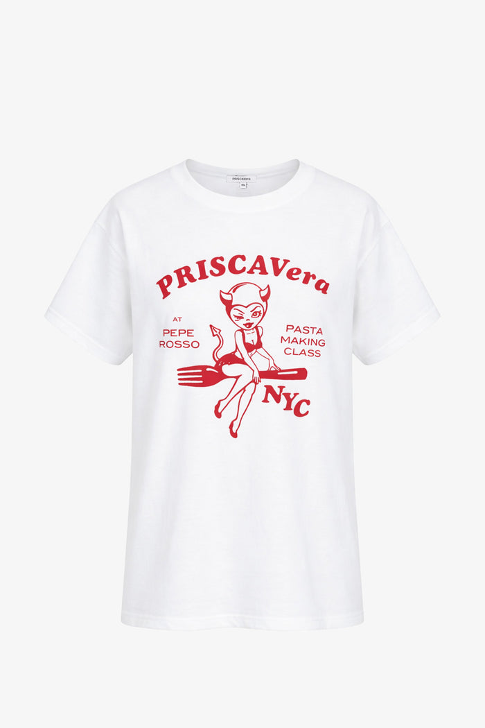 White Pepe Rosso x PRISCAVera T-Shirt