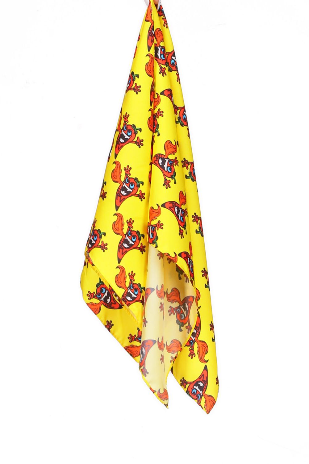 Lightweight Chiffon Silk Scarf Chili Print