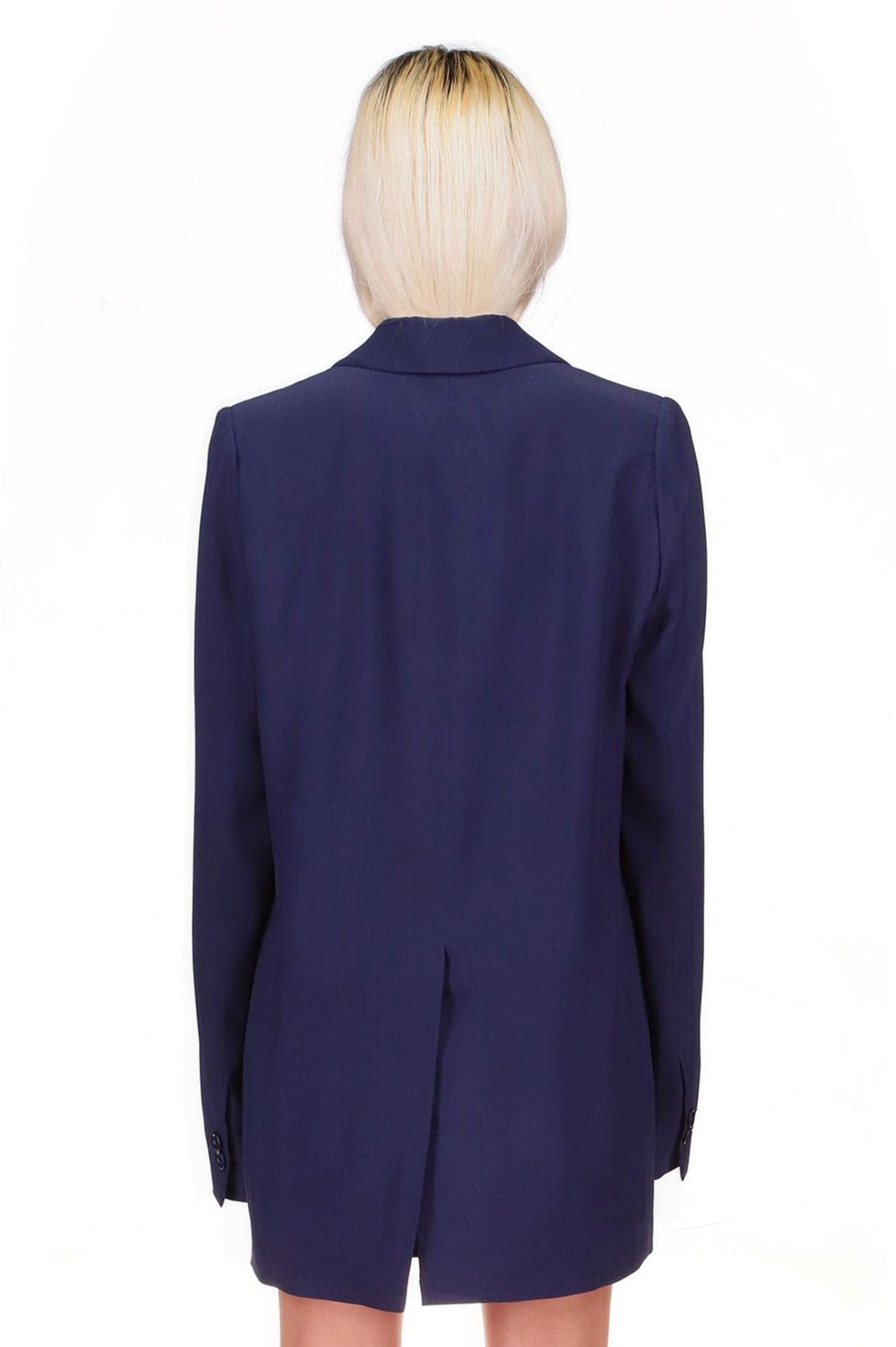Navy Double Breasted Oversized Suit Jacket 