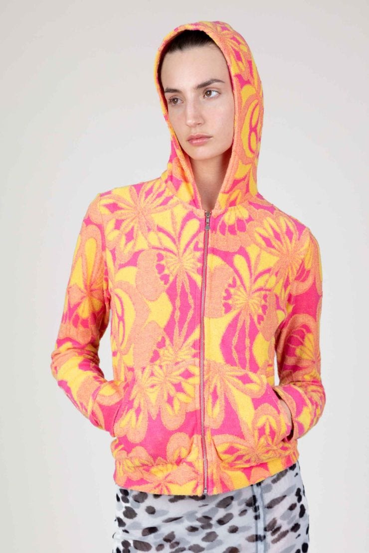 Pink Lemonade Terry Zip Up Hoodie