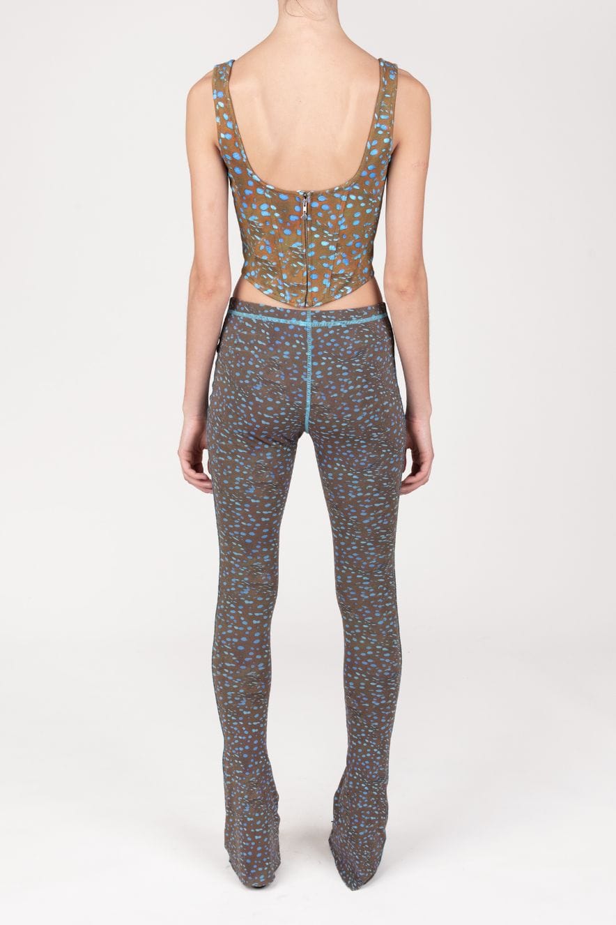 Stingray Printed Mesh Fitted Pants