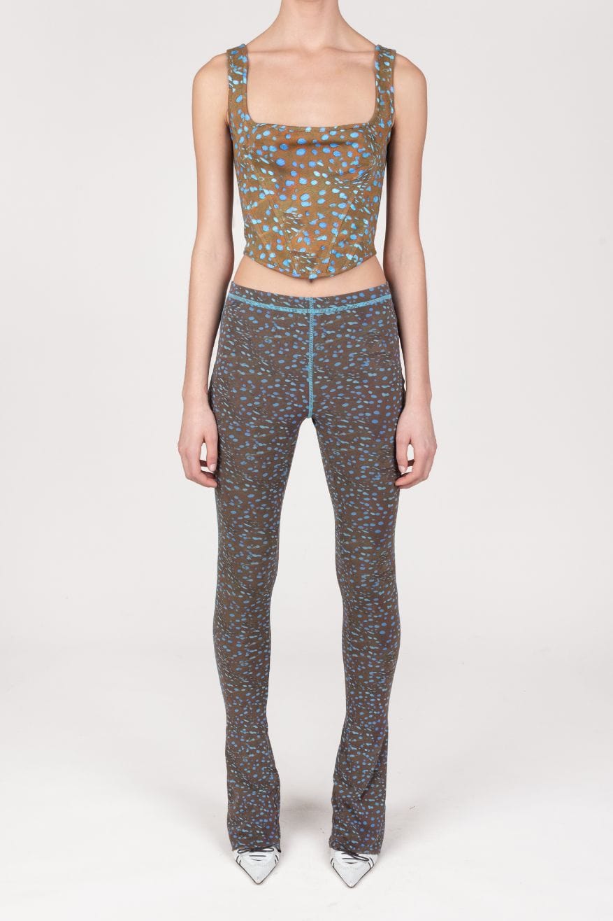 Stingray Printed Mesh Fitted Pants