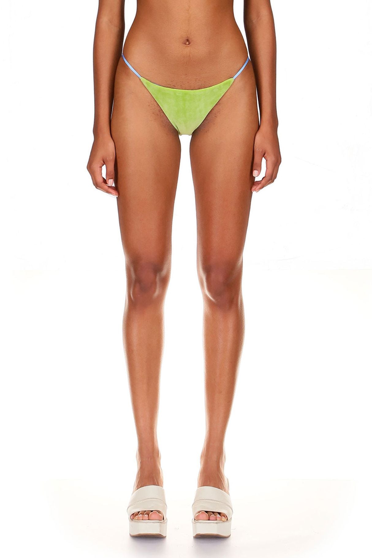 Wasabi Green Velour Bikini Bottom